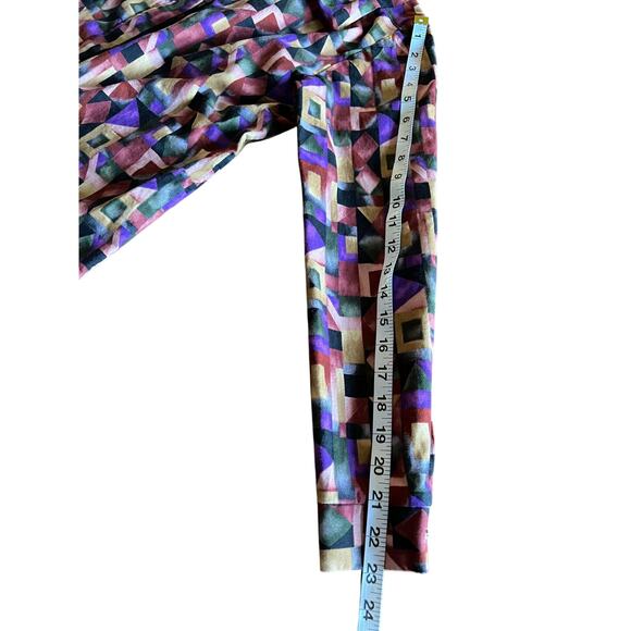 Vintage Handmade Blouse 1990’s Jeweltone Geometric Print Woman's Size 10 - Picture 9 of 9